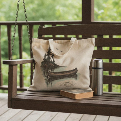 Canoe On Lake PNG, Nature Digital Download - 300 DPI Design for T-Shirt