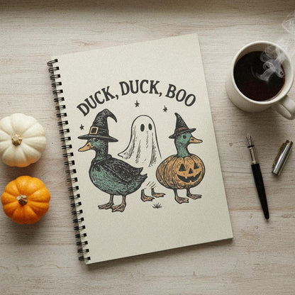 Duck Duck Boo PNG, Halloween Duck Digital Download - 300 DPI Design for