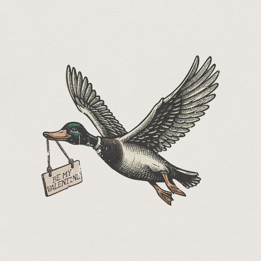 Valentine Duck Digital Download, Sublimation Design - 300 DPI Design for