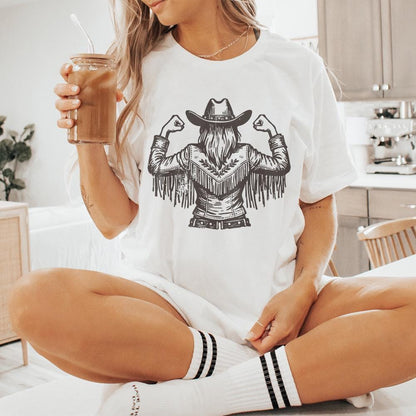 Empowered Cowgirl PNG, Strong Female Western Art - 300 DPI Design for