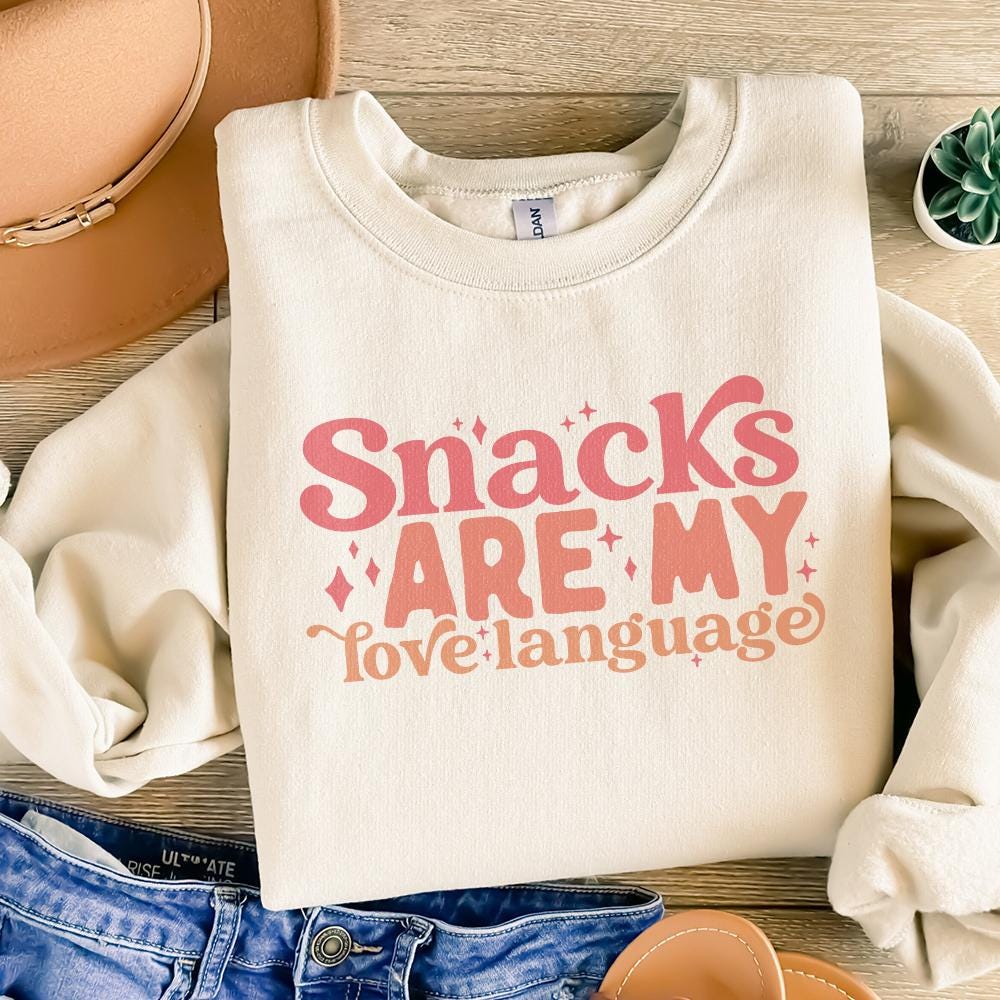 Snacks Are My Love Language SVG PNG, Funny Valentine Svg - 300 DPI Design