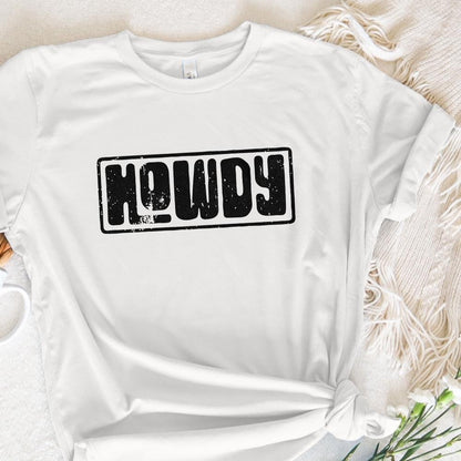 Howdy Typography PNG, Vintage Western Greeting - 300 DPI Design for T-Shirt