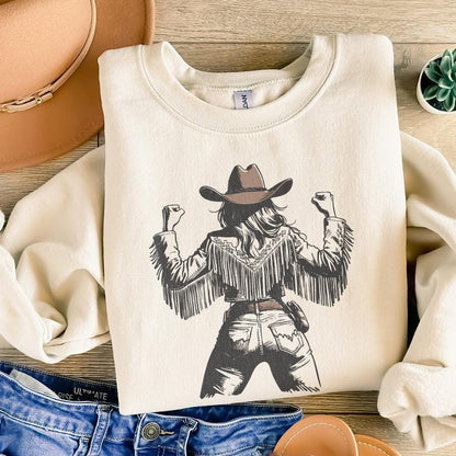 Rustic Cowgirl PNG, Vintage Style PNG - 300 DPI Design for T-Shirt