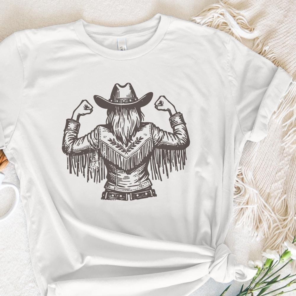 Empowered Cowgirl PNG, Strong Female Western Art - 300 DPI Design for