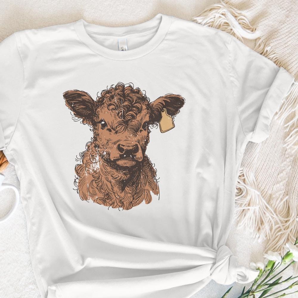 Highland Cow PNG, Desert Western png - 300 DPI Design for T-Shirt