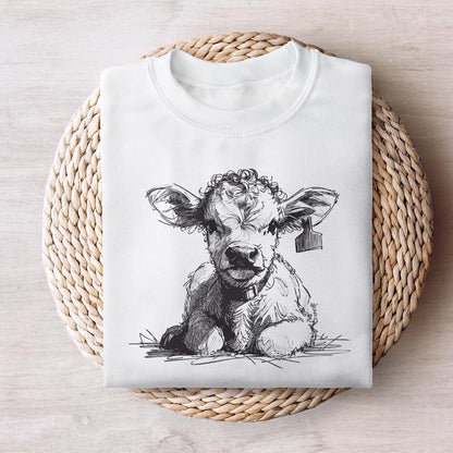 Adorable Calf PNG, Cute Farm Animal - 300 DPI Design for T-Shirt