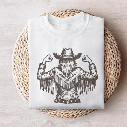 Empowered Cowgirl PNG, Strong Female Western Art - 300 DPI Design for