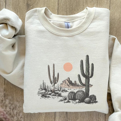 Desert Sunset Cactus PNG, Western Design Download - 300 DPI Design for