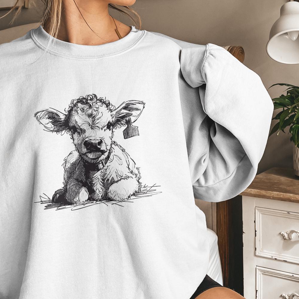 Adorable Calf PNG, Cute Farm Animal - 300 DPI Design for T-Shirt