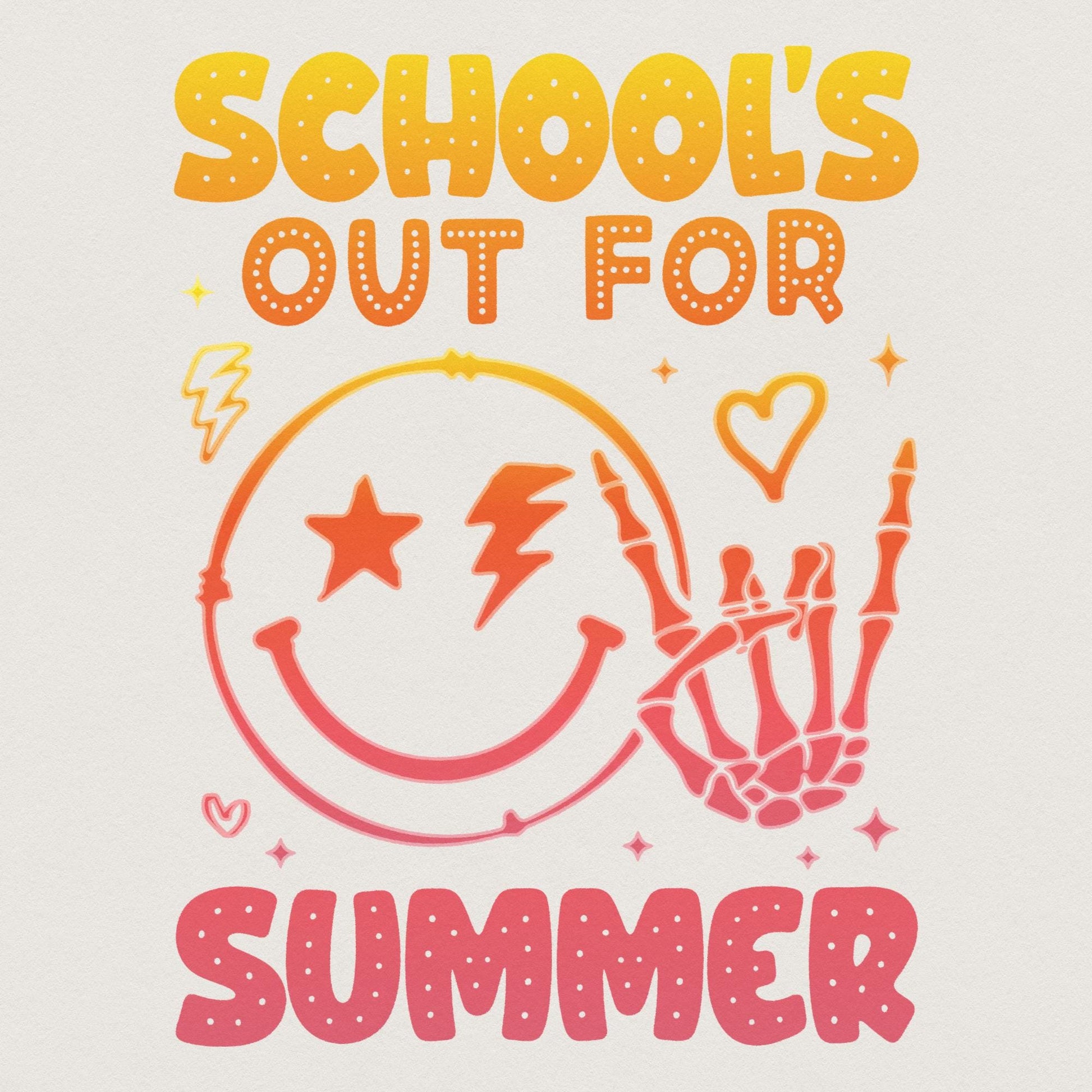 School's Out For Summer PNG, Teacher Summer Design - 300 DPI Design for