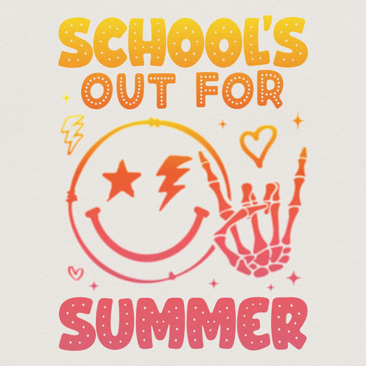 School's Out For Summer PNG, Teacher Summer Design - 300 DPI Design for