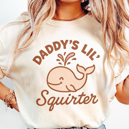 Daddy’s Lil’ Squirter PNG, Cute Whale Digital Download - 300 DPI Design