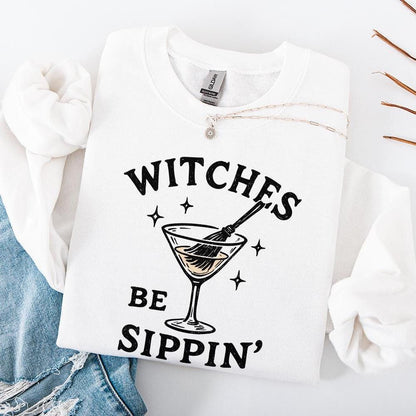 Witches Be Sippin’ PNG, Halloween Witch Drink Shirt - 300 DPI Design for