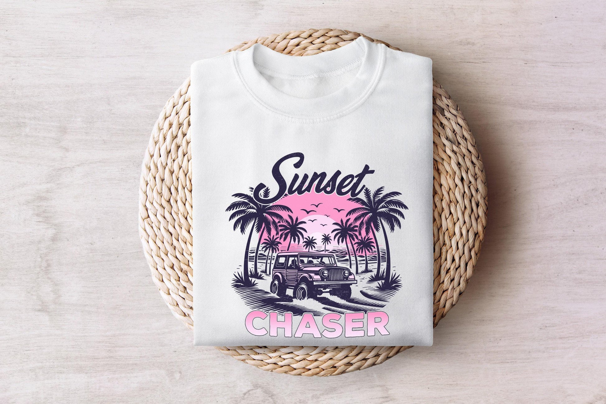 Sunset Chaser PNG, Summer Vibes - 300 DPI Design for T-Shirt