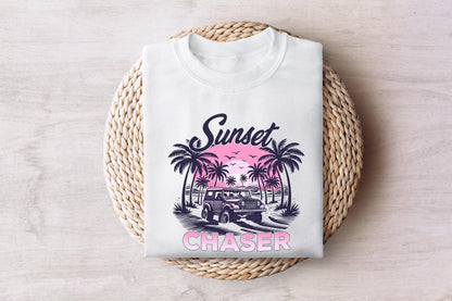 Sunset Chaser PNG, Summer Vibes - 300 DPI Design for T-Shirt