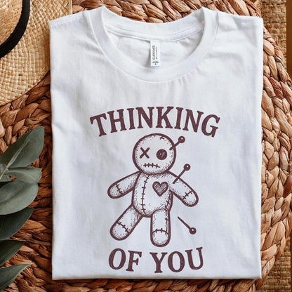 Thinking Of You PNG, Cute Voodoo Doll Design - 300 DPI Design for T-Shirt