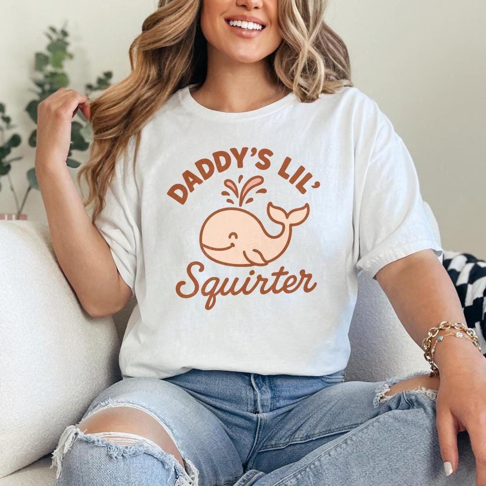 Daddy’s Lil’ Squirter PNG, Cute Whale Digital Download - 300 DPI Design