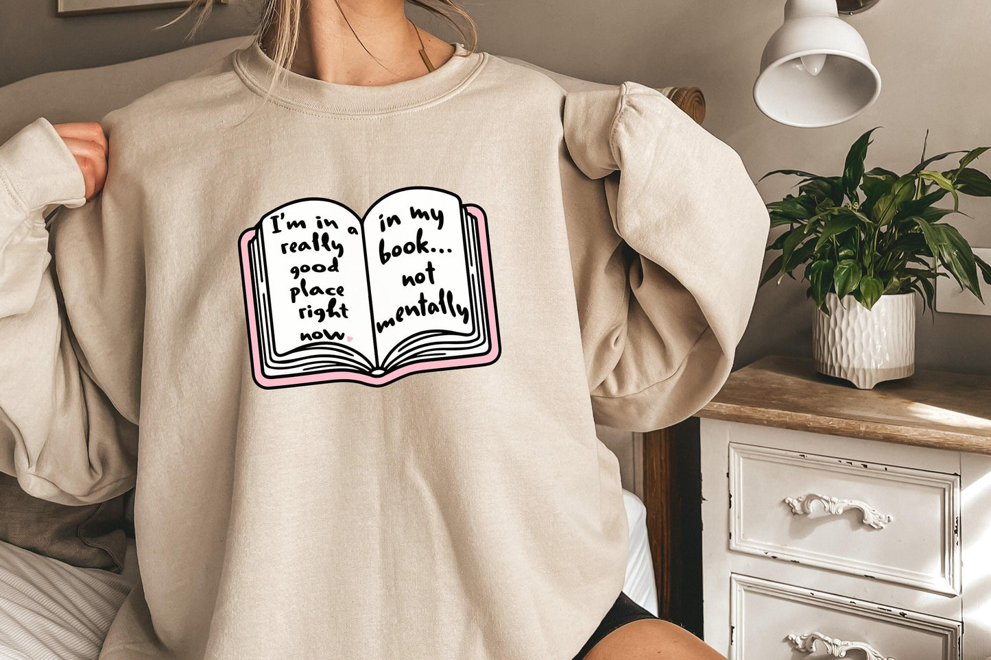 Really Good Place In My Book Not Mentally PNG, Bookworm Sublimation