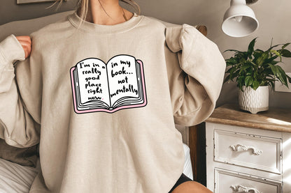 Really Good Place In My Book Not Mentally PNG, Bookworm Sublimation