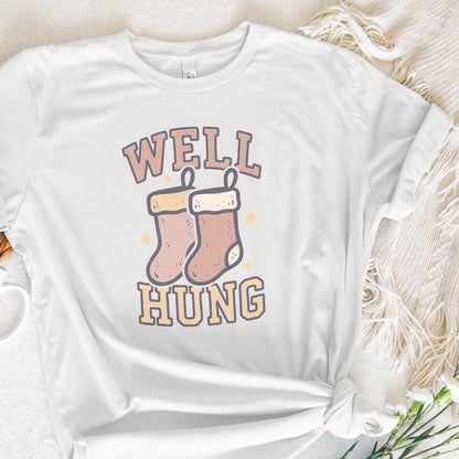 Well Hung PNG, Funny Christmas Stocking Shirt - 300 DPI Design for T-Shirt