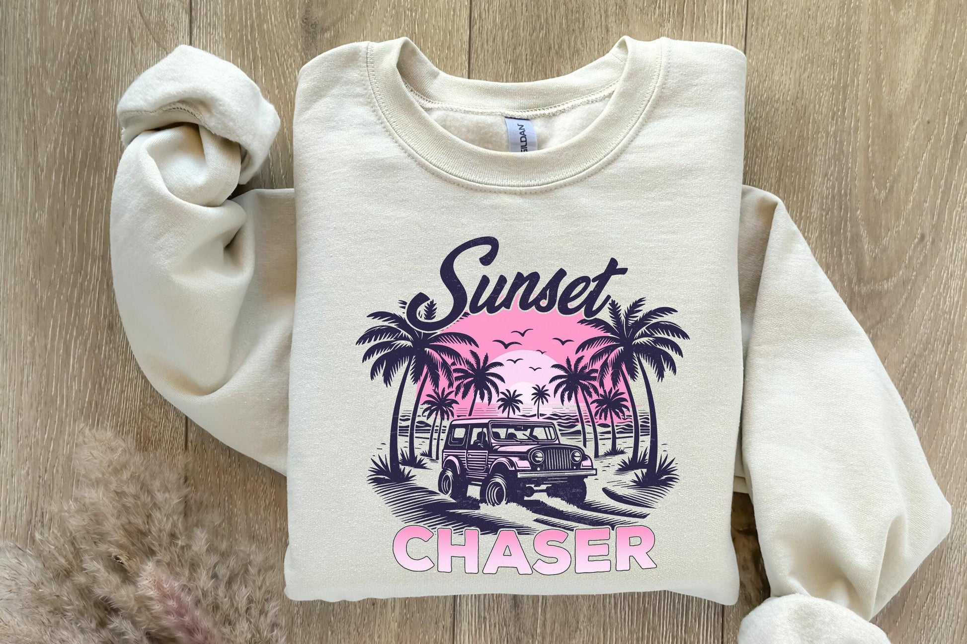 Sunset Chaser PNG, Summer Vibes - 300 DPI Design for T-Shirt