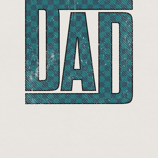Checkered Dad PNG, Retro Father's Day Design - 300 DPI Design for T-Shirt