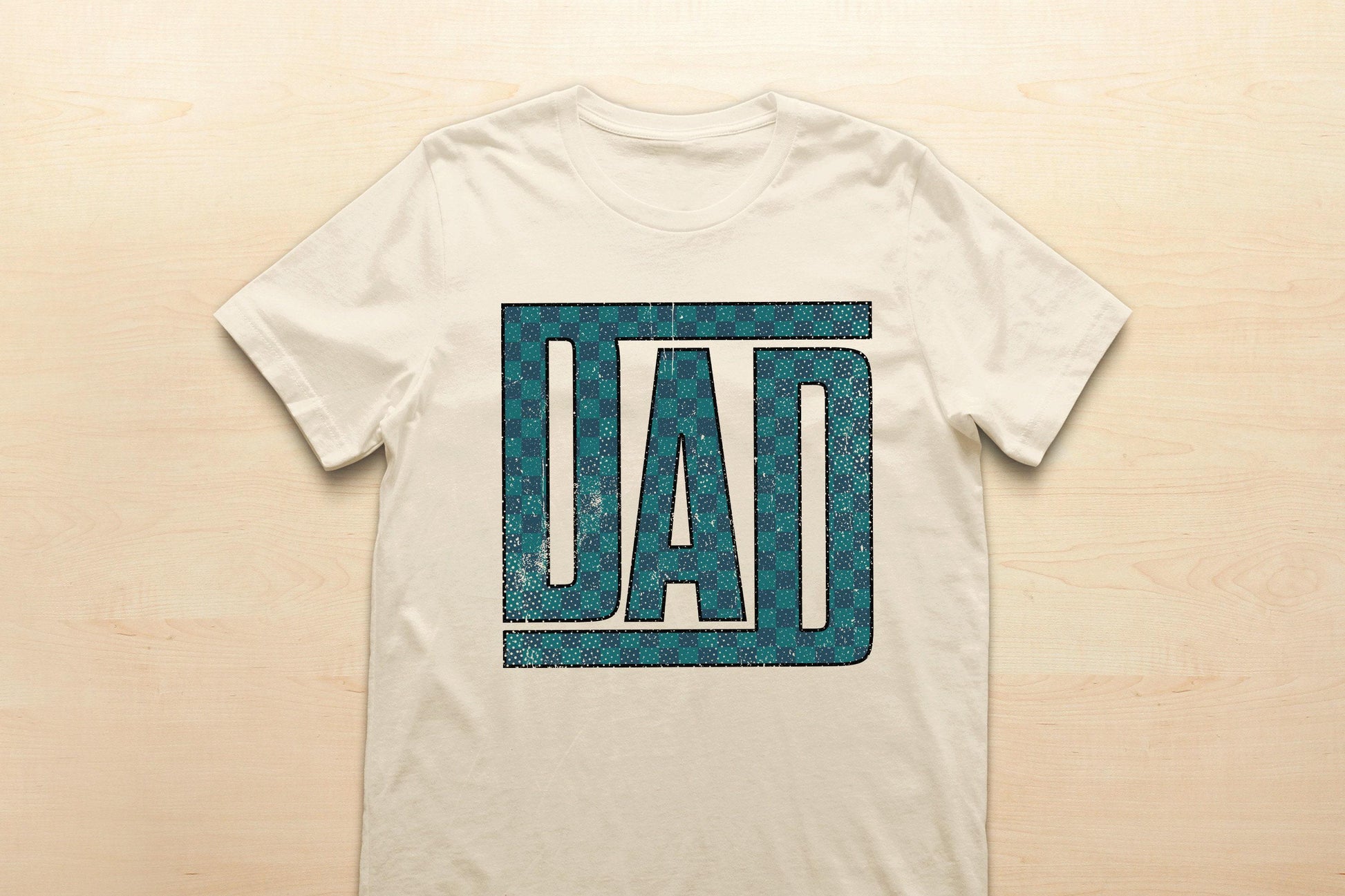 Checkered Dad PNG, Retro Father's Day Design - 300 DPI Design for T-Shirt