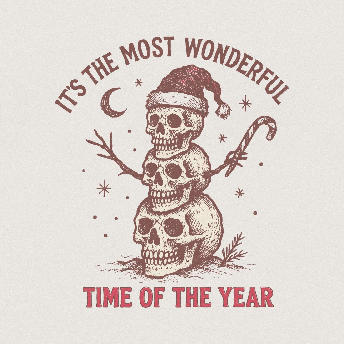 It’s The Most Wonderful Time Of The Year PNG, Skull Christmas Shirt - 300