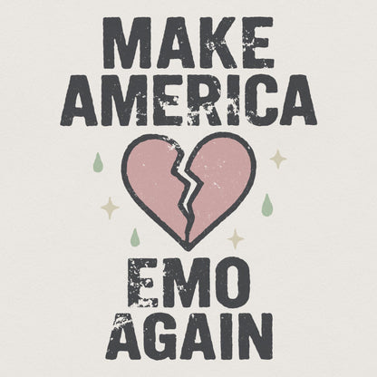 Make America Emo Again PNG, Broken Heart Digital Download - 300 DPI