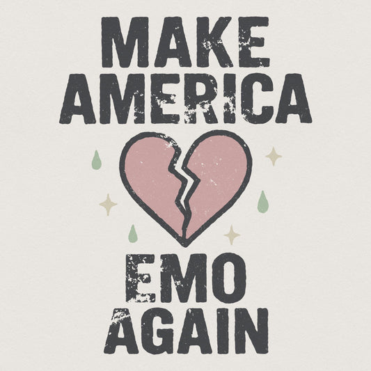 Make America Emo Again PNG, Broken Heart Digital Download - 300 DPI