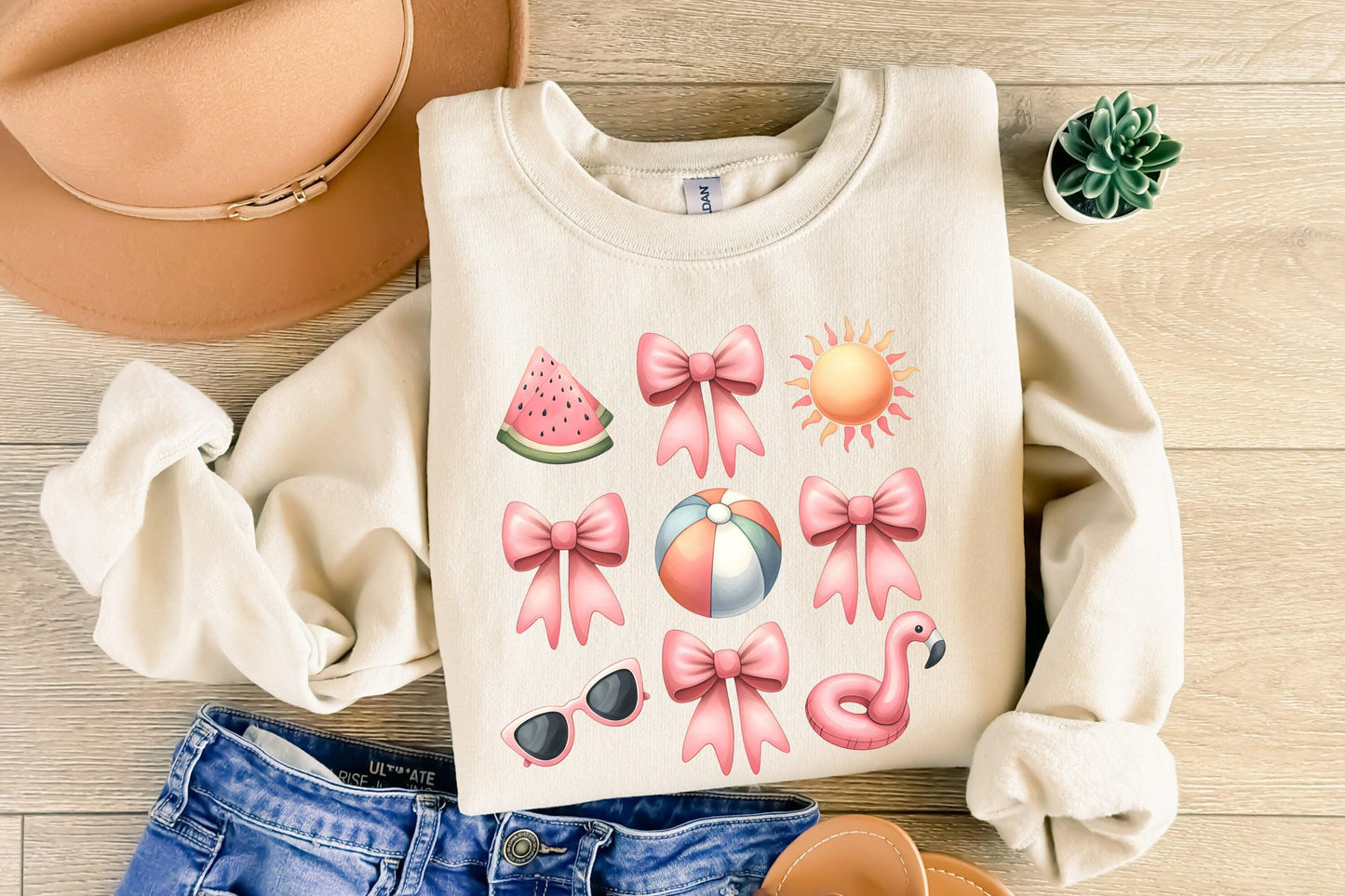 Summer PNG, Coquette & Beach Vibes - 300 DPI Design for T-Shirt