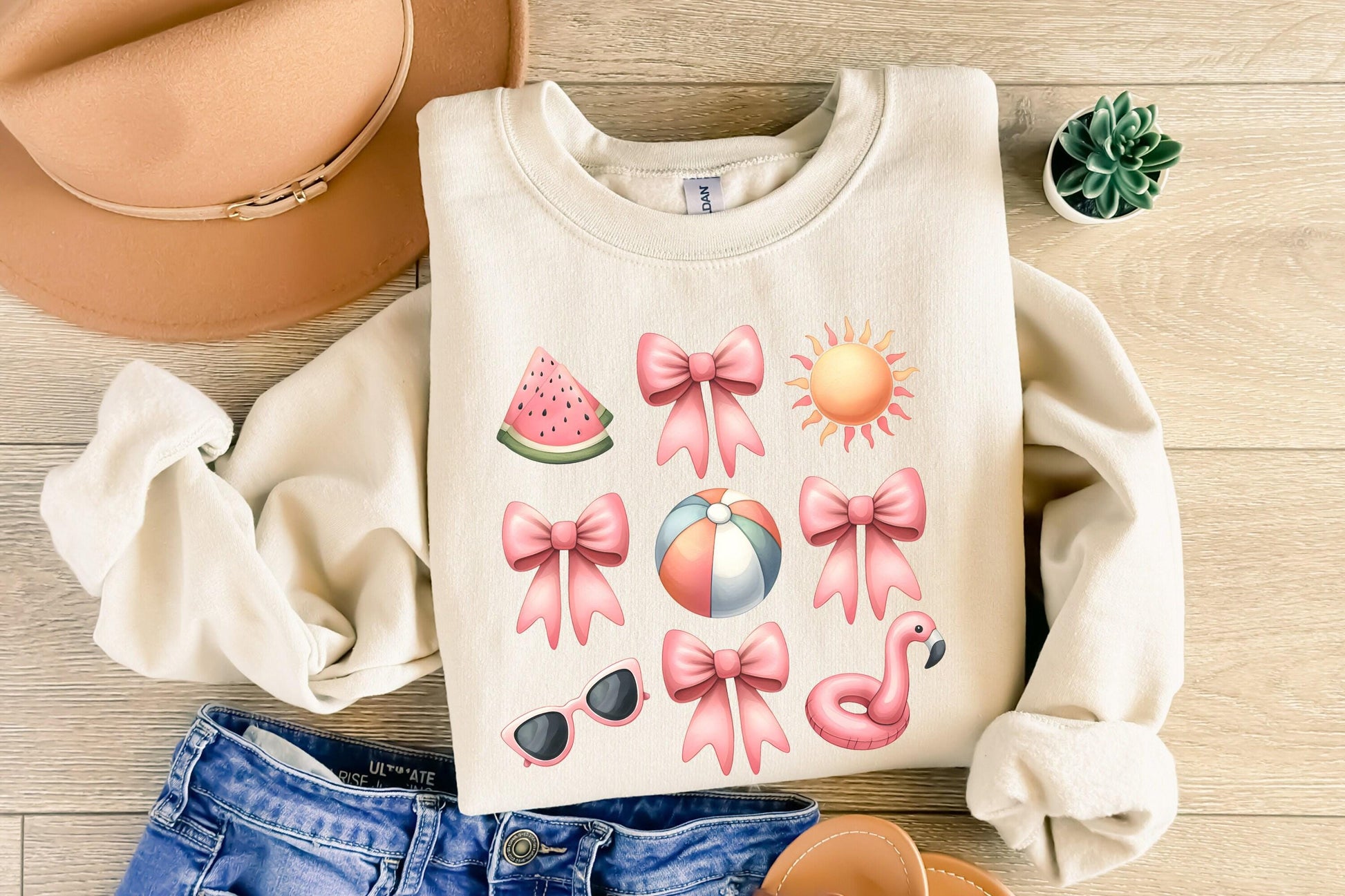 Summer PNG, Coquette & Beach Vibes - 300 DPI Design for T-Shirt