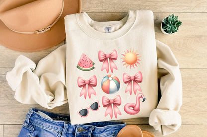 Summer PNG, Coquette & Beach Vibes - 300 DPI Design for T-Shirt