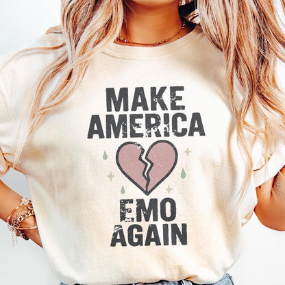 Make America Emo Again PNG, Broken Heart Digital Download - 300 DPI