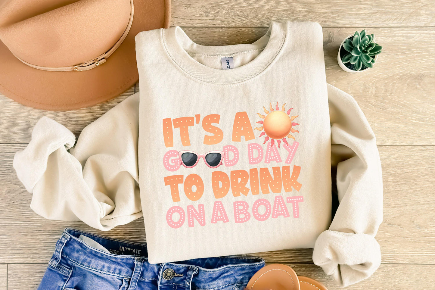 It's A Good Day To Drink On A Boat PNG, Boat Vacation - 300 DPI Design