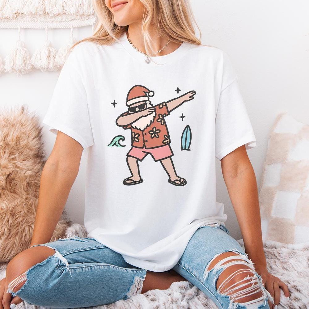 Dabbing Santa PNG, Funny Christmas Shirt - 300 DPI Design for T-Shirt