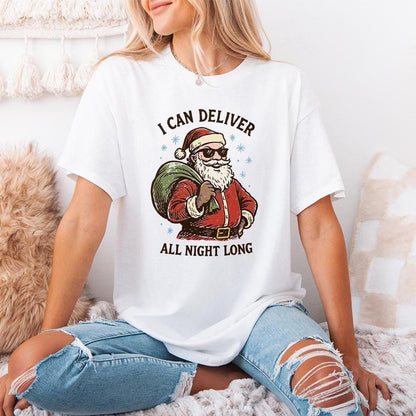 I Can Deliver All Night Long PNG, Funny Santa Claus Digital Download -
