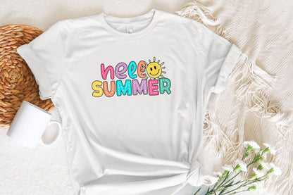 Hello Summer PNG, Dalmatian Dots Retro Vibes - 300 DPI Design for T-Shirt