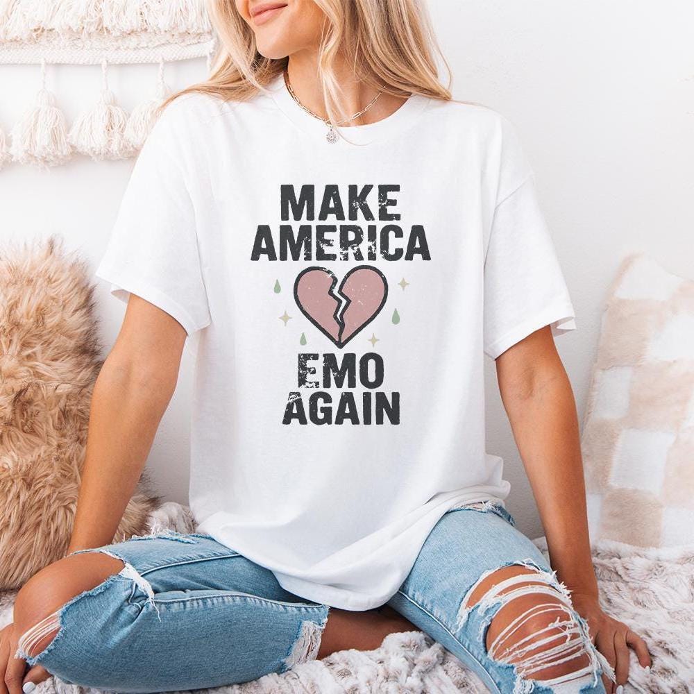 Make America Emo Again PNG, Broken Heart Digital Download - 300 DPI