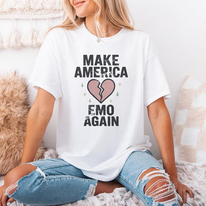 Make America Emo Again PNG, Broken Heart Digital Download - 300 DPI