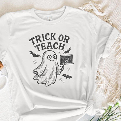 Trick Or Teach PNG, Ghost Teacher Digital Download - 300 DPI Design for