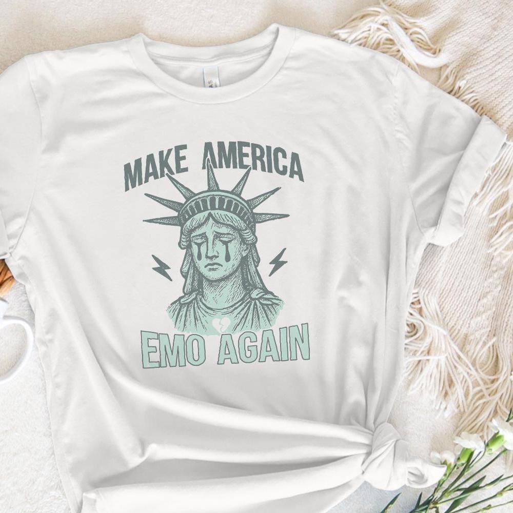 Make America Emo Again PNG, Sad Statue of Liberty Design - 300 DPI Design