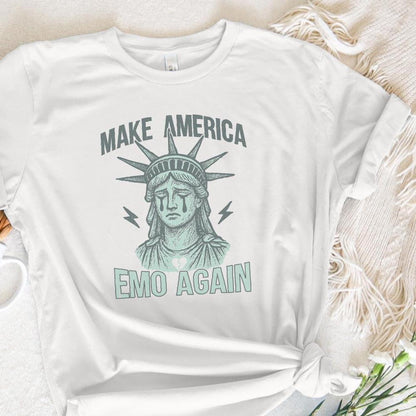 Make America Emo Again PNG, Sad Statue of Liberty Design - 300 DPI Design