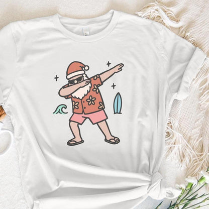 Dabbing Santa PNG, Funny Christmas Shirt - 300 DPI Design for T-Shirt