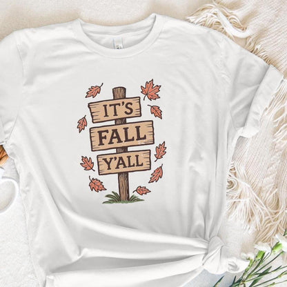 It's Fall Y'all PNG, Autumn Sign Digital Download - 300 DPI Design for
