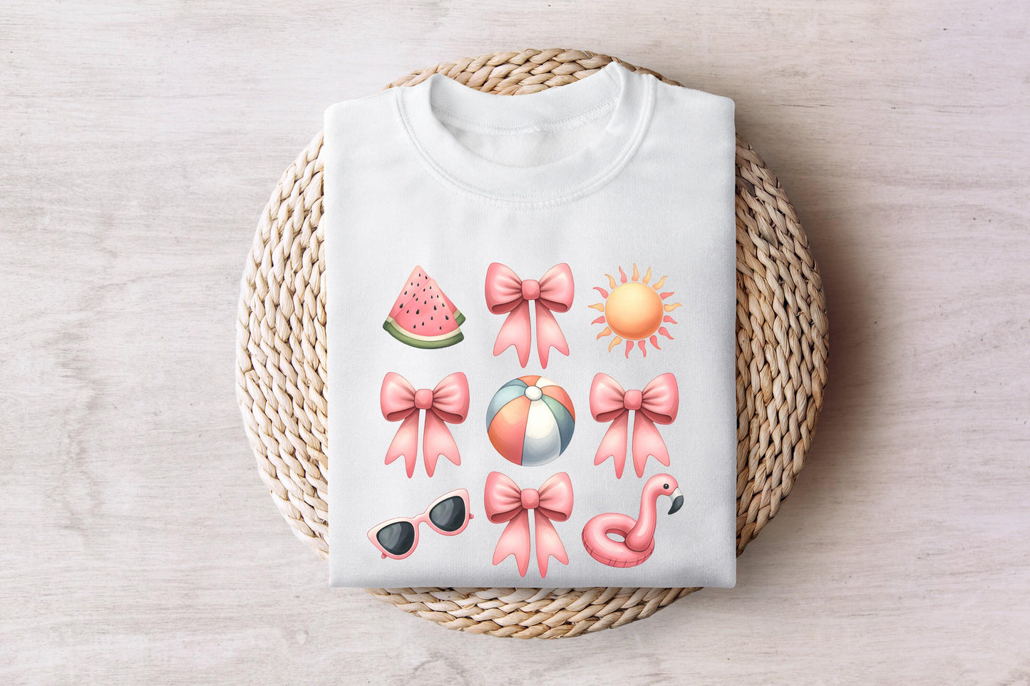 Summer PNG, Coquette & Beach Vibes - 300 DPI Design for T-Shirt