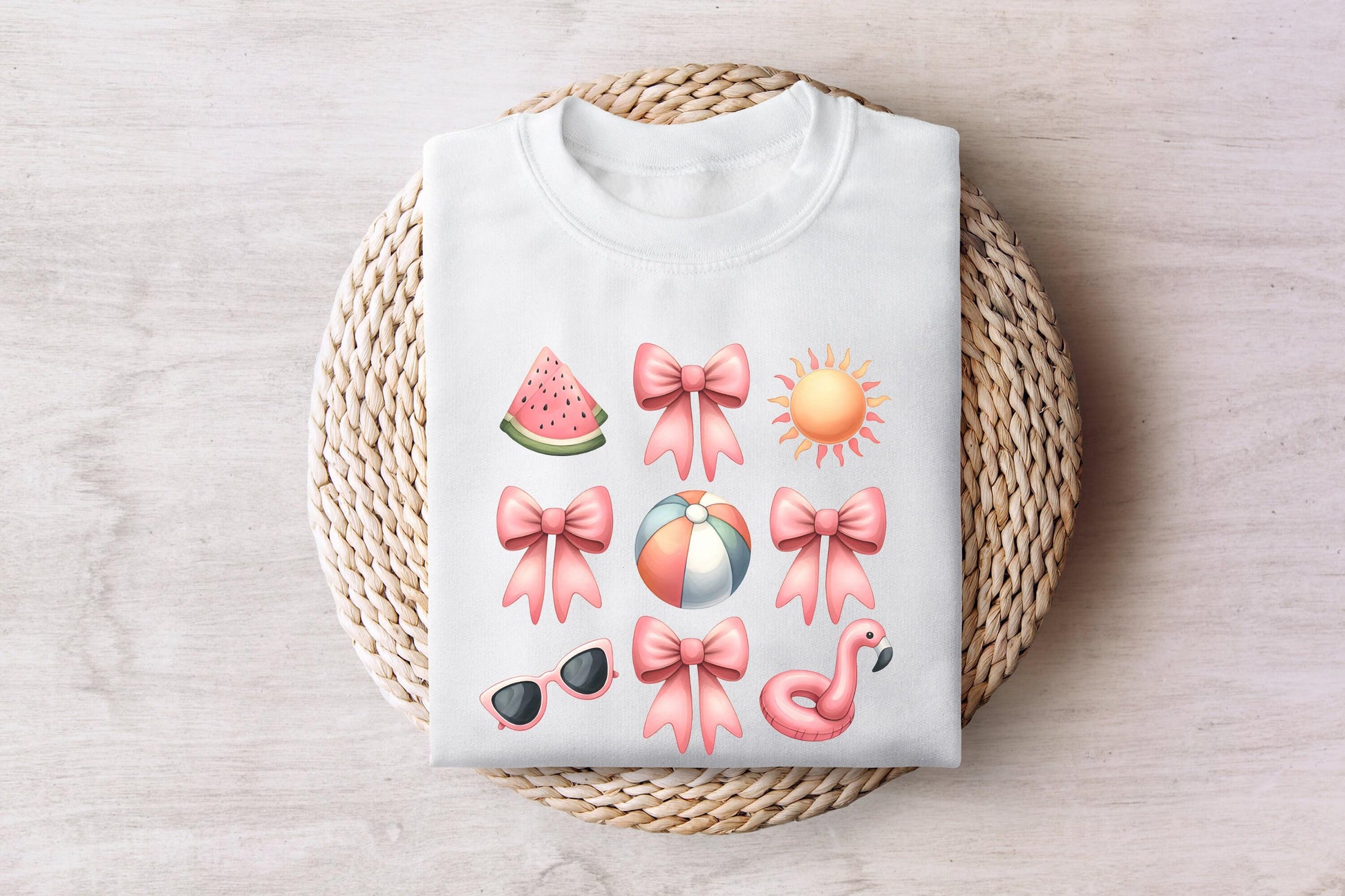 Summer PNG, Coquette & Beach Vibes - 300 DPI Design for T-Shirt