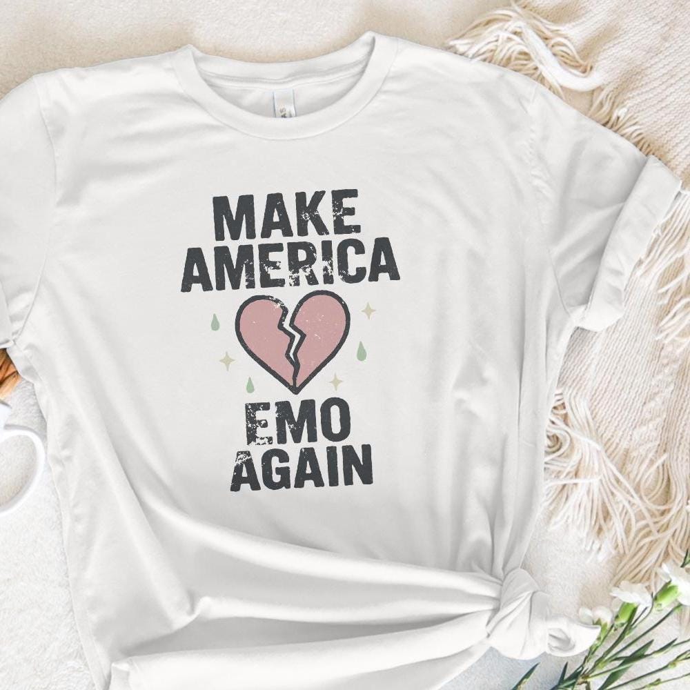 Make America Emo Again PNG, Broken Heart Digital Download - 300 DPI