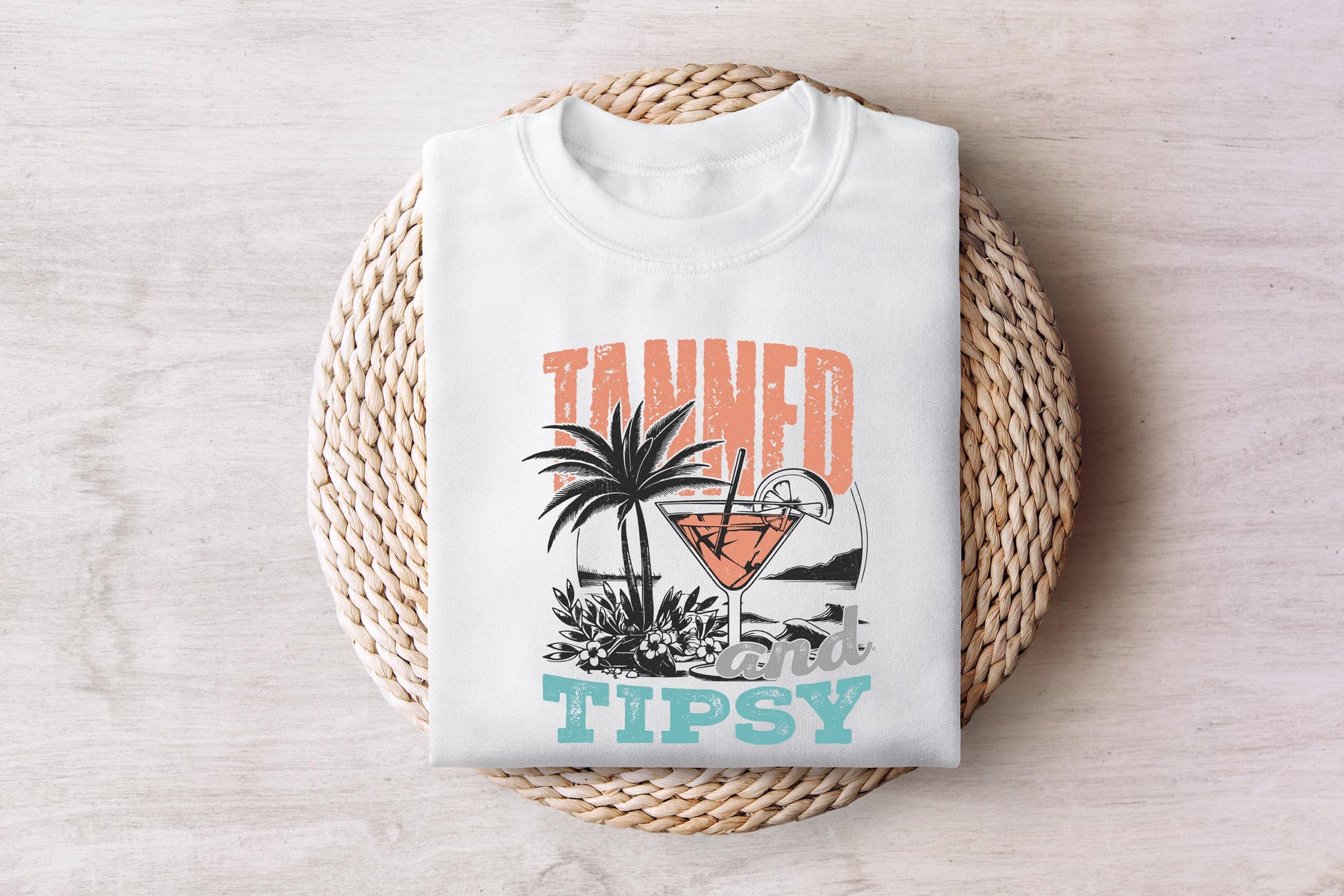 Tanned and Tipsy PNG, Summer PNG - 300 DPI Design for T-Shirt