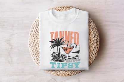 Tanned and Tipsy PNG, Summer PNG - 300 DPI Design for T-Shirt